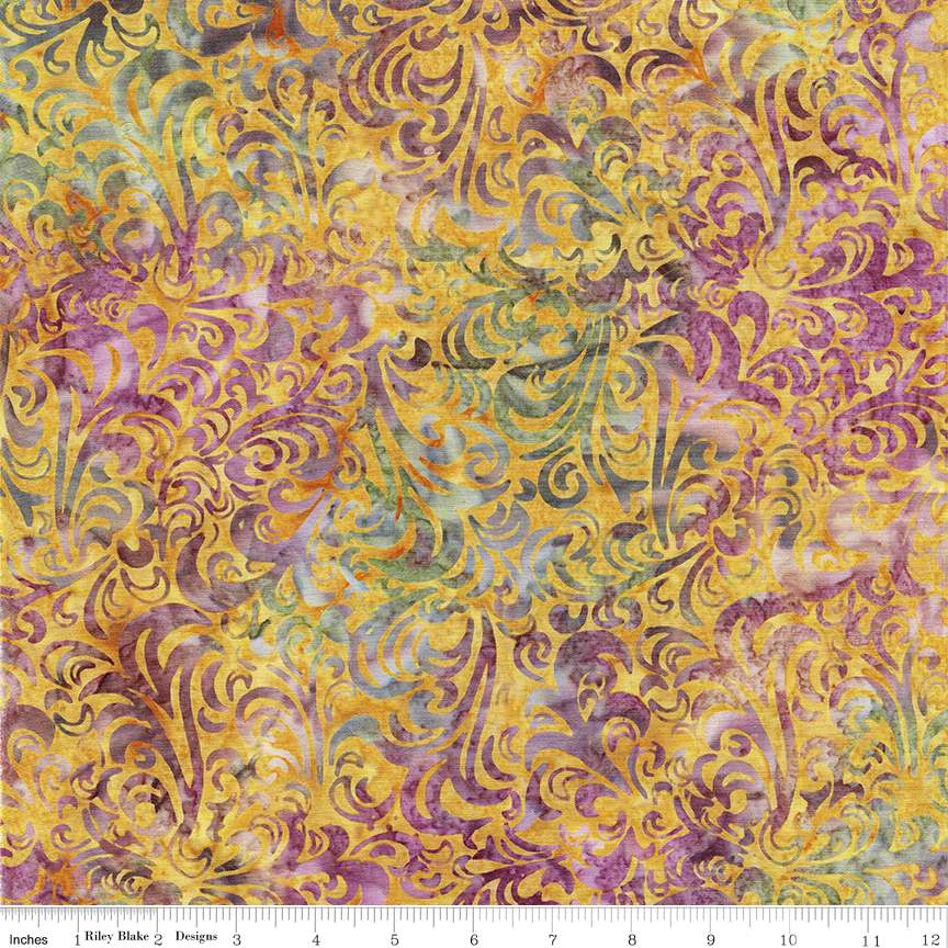RB Batiks Golden Glory - Twirl & Swirl
