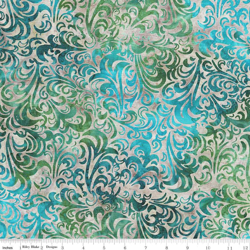 RB Batiks Coastal Shimmer - Twirl & Swirl