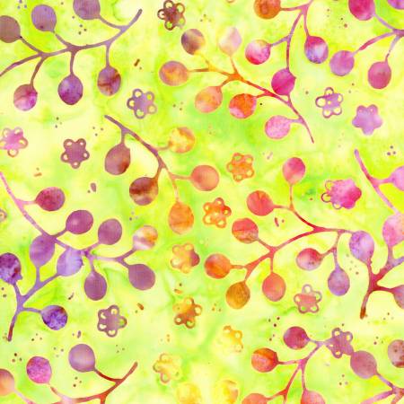 Riley Blake Sassy and Tweet batik quilting cotton in Limeade