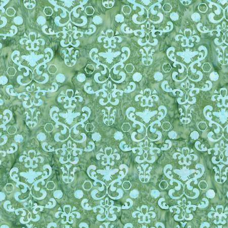 Riley Blake Expressions Watercolor Daisies batik quilting fabric in Winter Mint