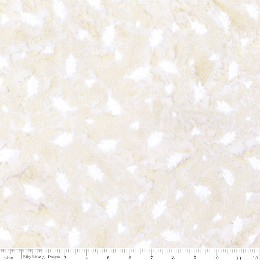 Expressions Batiks - Watercolor Daisies - Shortbread 44" / 45" Fabric Per Yard