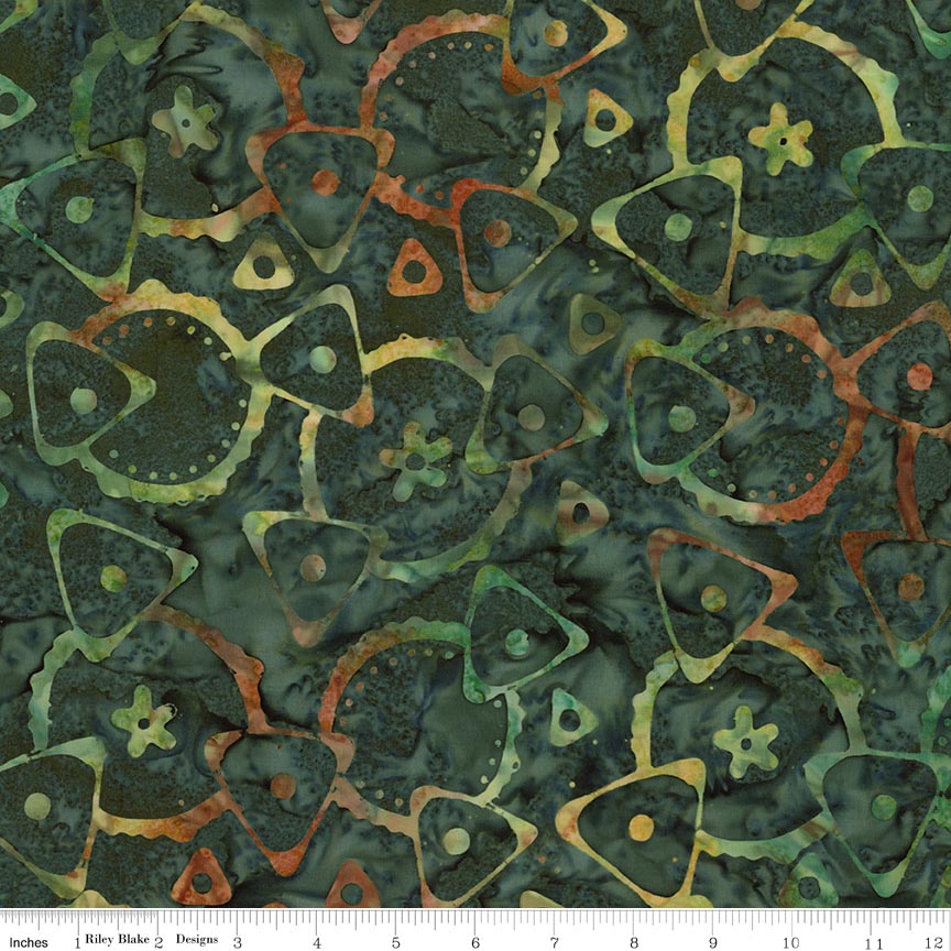 RB Batiks Malachite - Starburst Groove