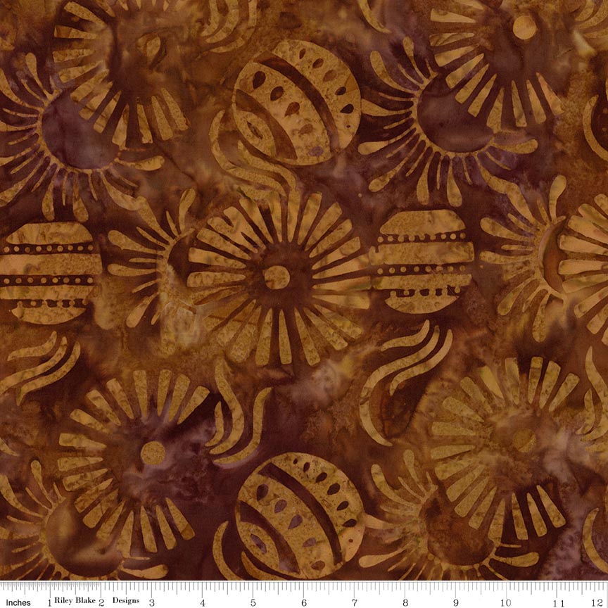 RB Batiks Gingerbread - Starburst Groove