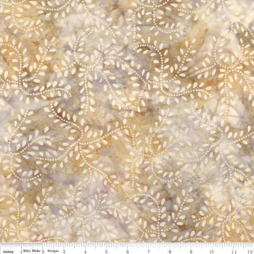 RB Batiks Creamy Caramel - Gray & Golden Arabella