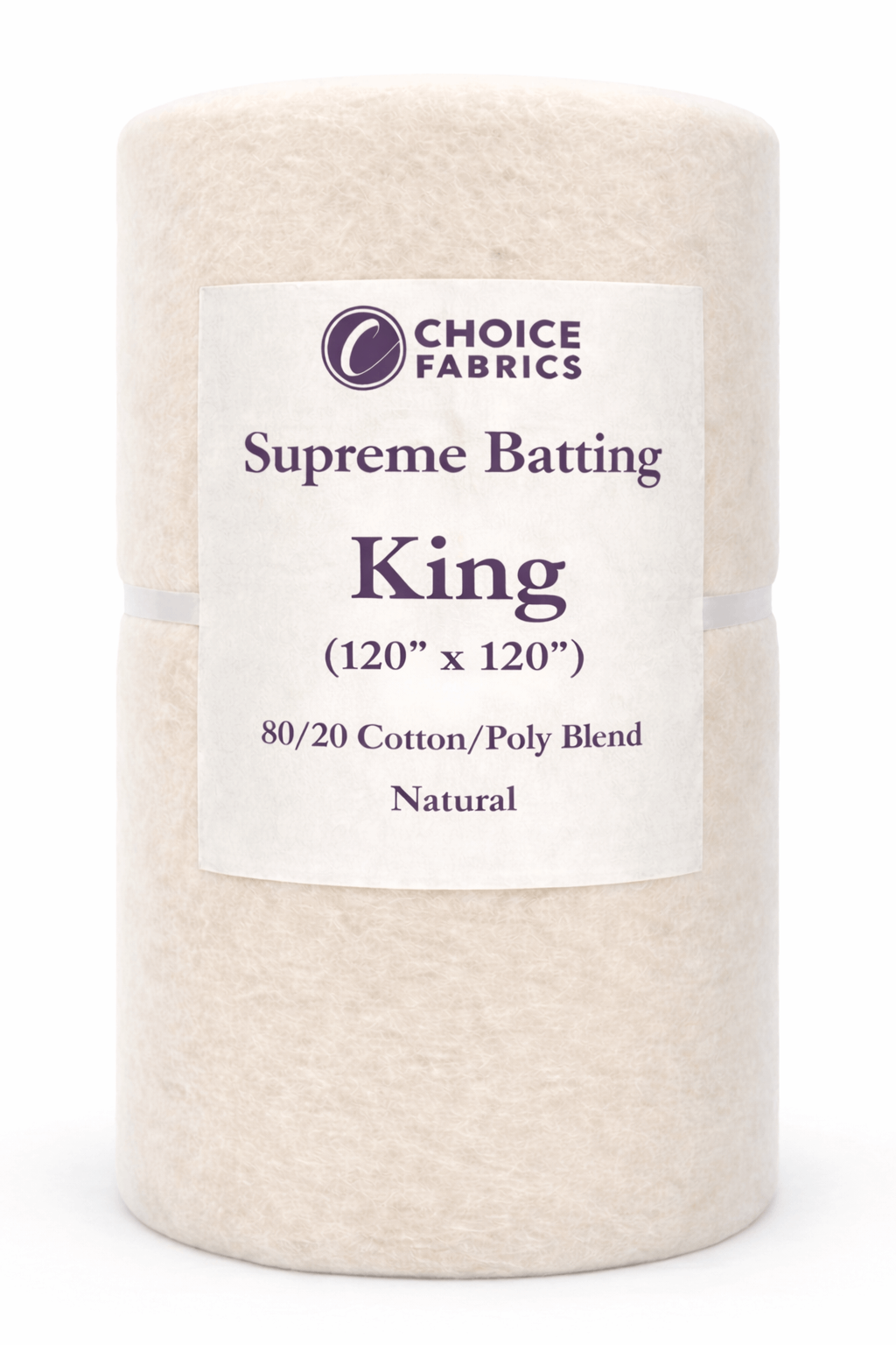 Choice Supreme Batting - 80/20 Cotton/Poly Blend - King (120" x 120")