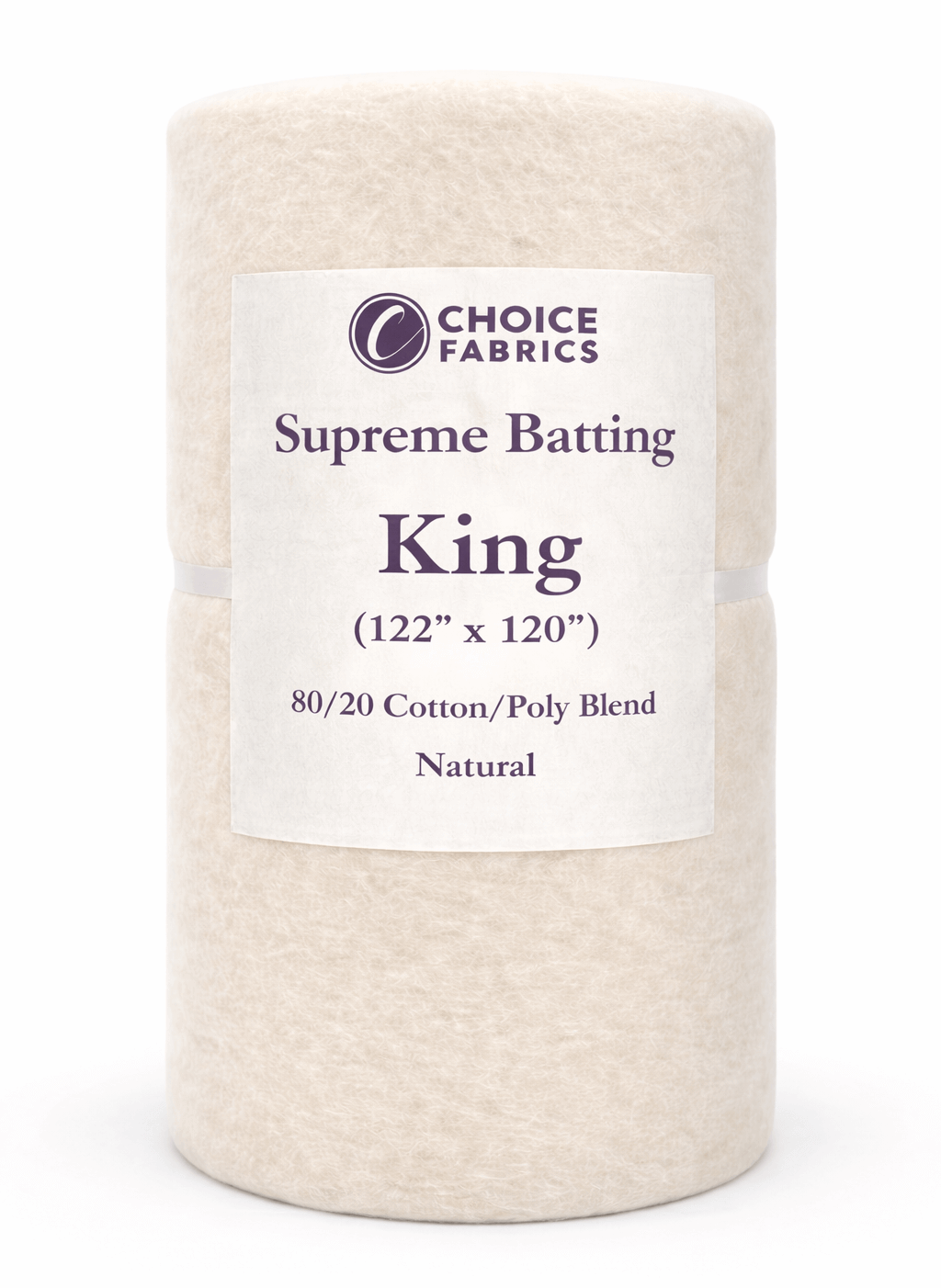 Choice Supreme Batting - 80/20 Cotton/Poly Blend - King (122" x 120")