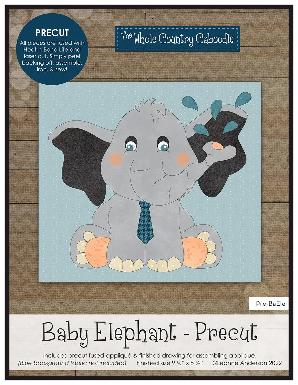 Baby Elephant Precut Fused Applique Pack - Linda's Electric Quilters