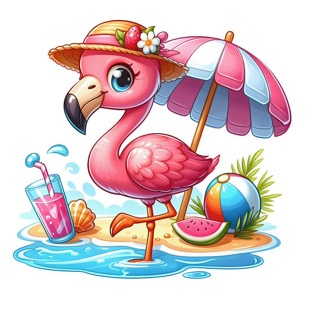 Baby Flamingos Fabric Panel 11