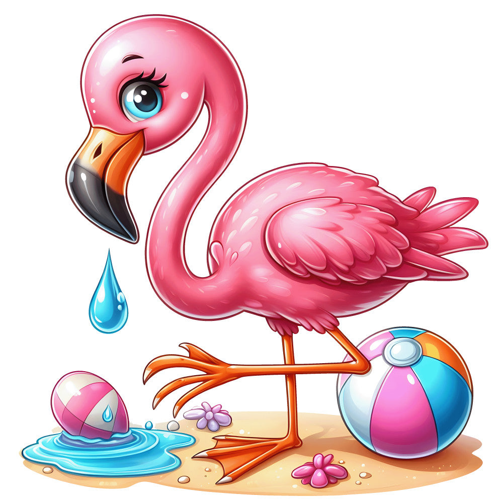 Baby Flamingos Fabric Panel 12