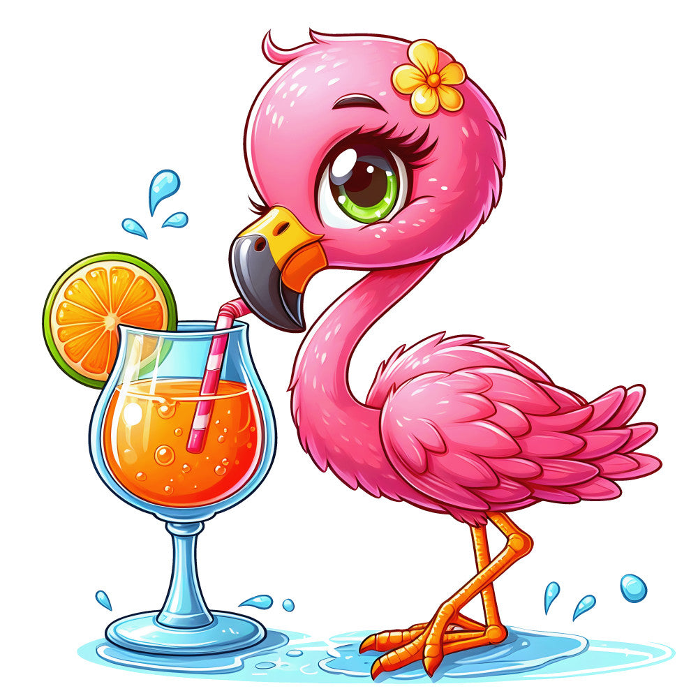 Baby Flamingos Fabric Panel 14