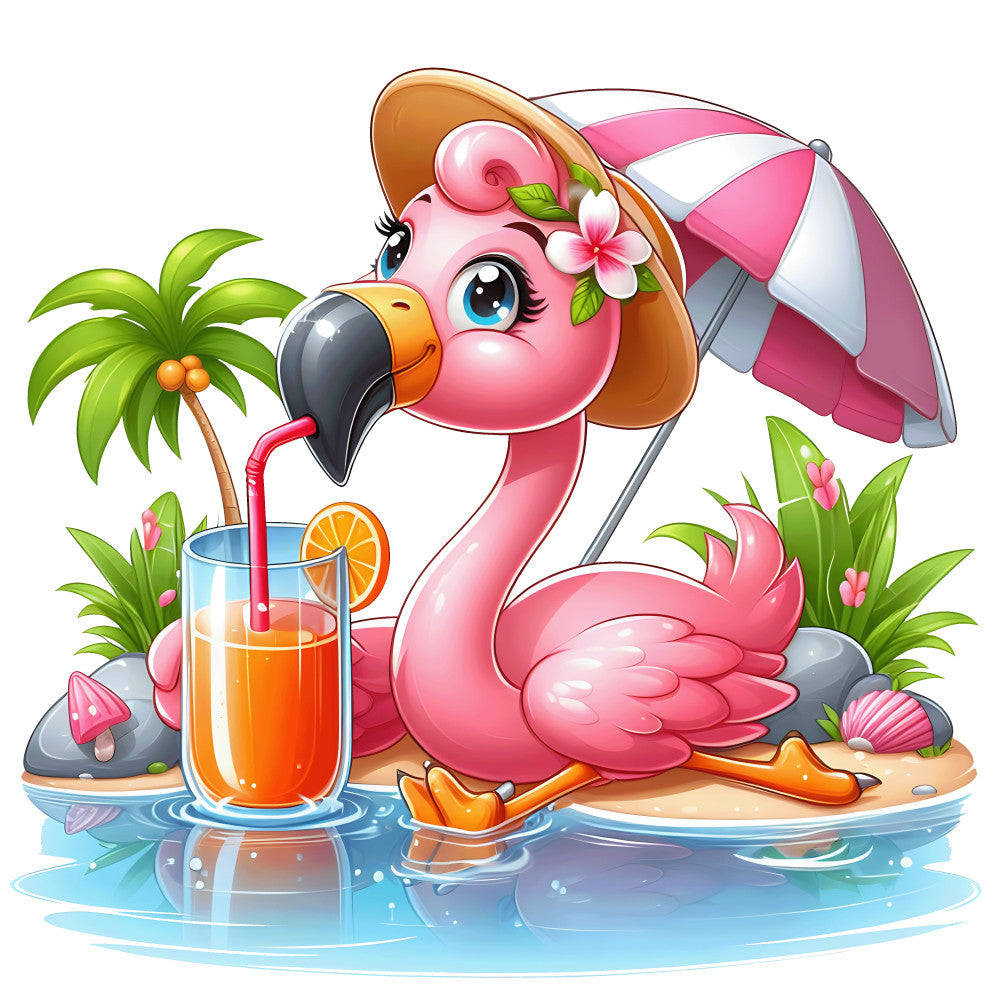 Baby Flamingos Fabric Panel 21