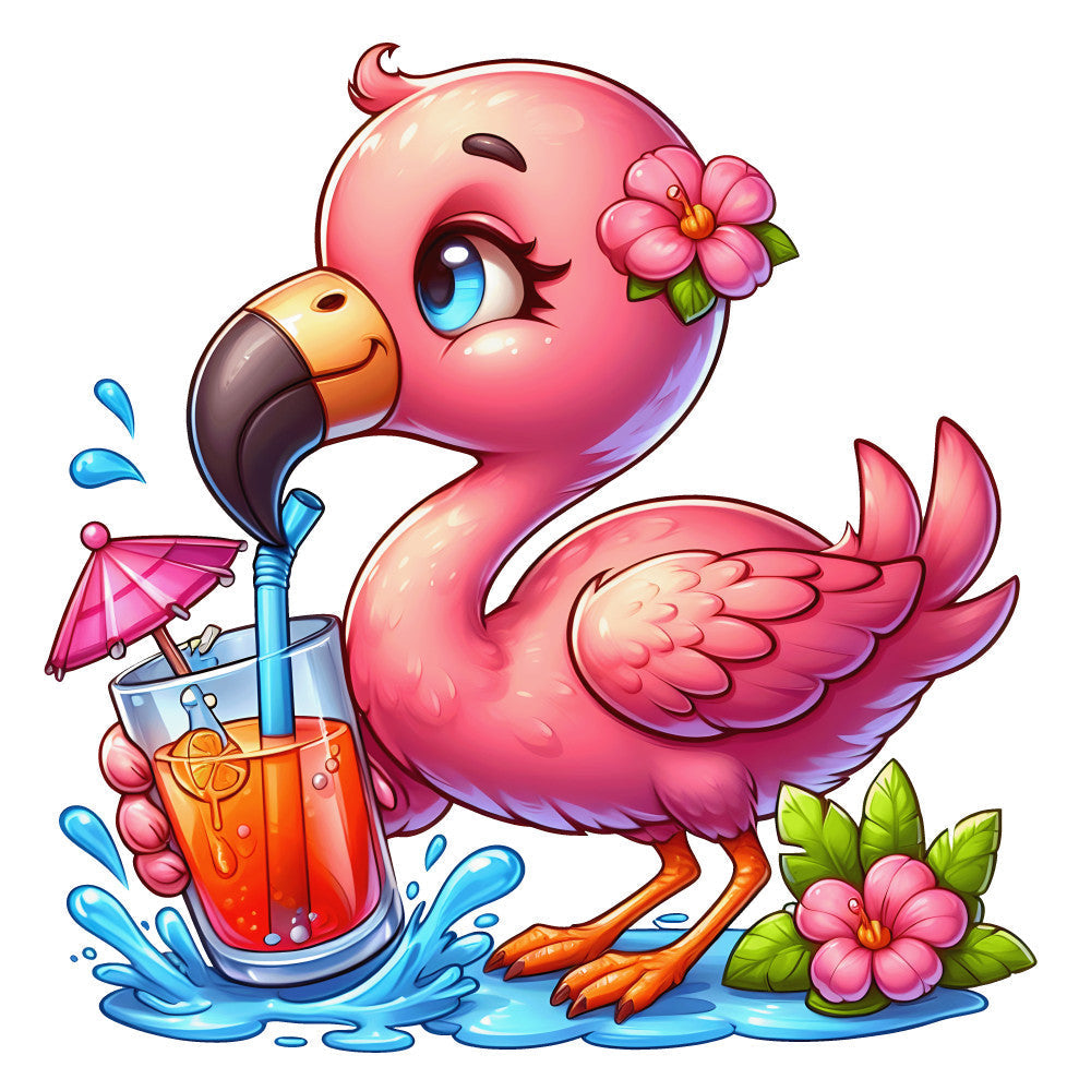 Baby Flamingos Fabric Panel 23