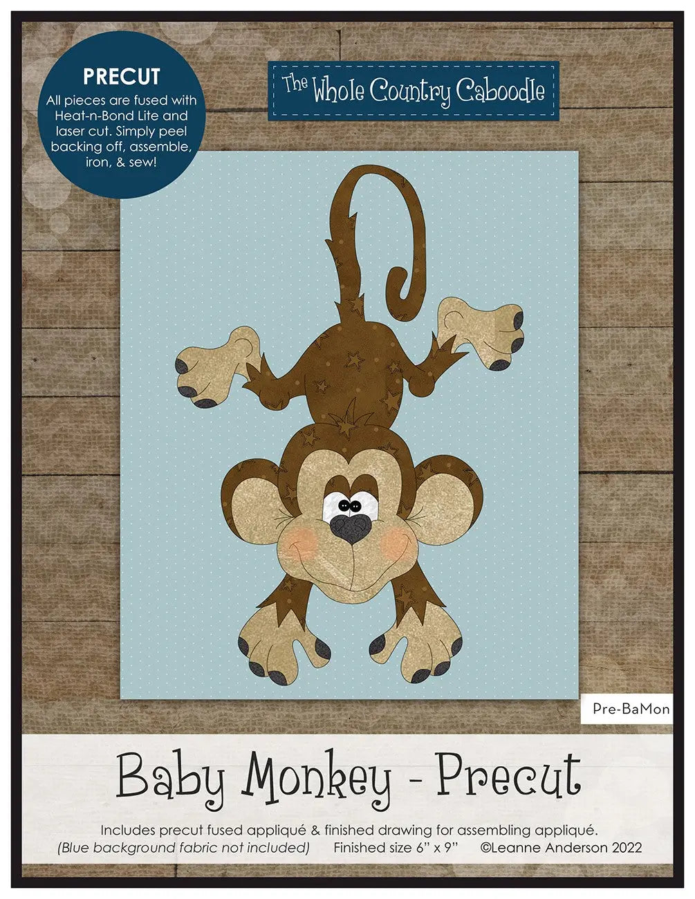 Baby Monkey Precut Fused Applique Pack - Linda's Electric Quilters