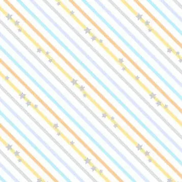 Baby's Adventure - Diagonal Stripe - White 44" / 45" Fabric Per Yard The Fabric Company
