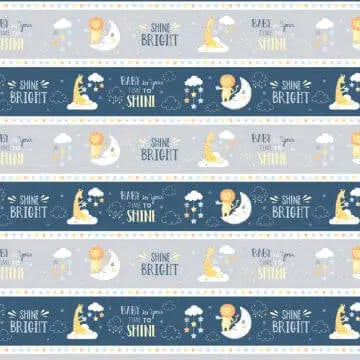 Baby's Adventure - Repeating Stripe 44" / 45" Fabric Per Yard The Fabric Company