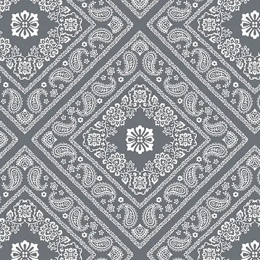 Bandana Medley - Bandana - Grey 44" / 45" Fabric Per Yard The Fabric Company