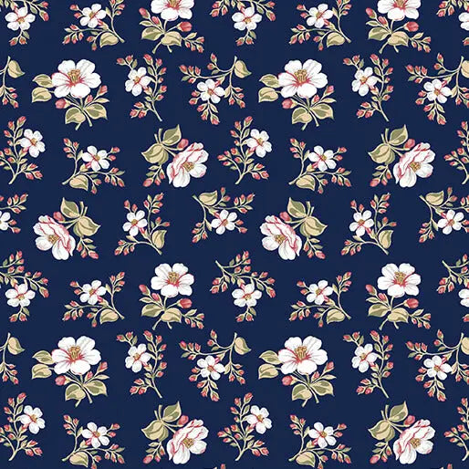 Bandana Medley - Emma - Navy 44" / 45" Fabric Per Yard The Fabric Company