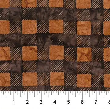 Banyan 80557-36 BEAR PAW PLAID DARK BROWN 45" Fabric Per Yard Fabric Fanatics