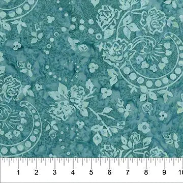 Banyan 80635-64 - Rose Parade Rose Swirl Dark Teal 45" Fabric Per Yard Fabric Fanatics