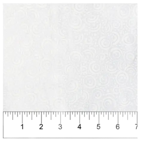 Banyan 81203-10 CLASSICS PEARL (Swirls White on white) 45" Fabric Per Yard Fabric Fanatics