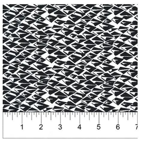 Banyan 81204-990 CLASSICS OPAL (Diamond Black on White) 45" Fabric Per Yard Fabric Fanatics