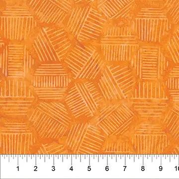 Banyan 81700-54 Hexies - Persimmon 45" Fabric Per Yard Fabric Fanatics