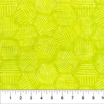 Banyan 81700-72 Hexies - Citrus Green 45" Fabric Per Yard Fabric Fanatics