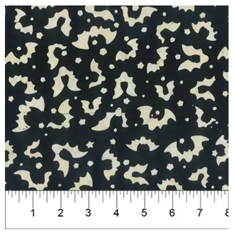 Banyan 83001-99 MIDNIGHT MAGIC - Lots of Bats - Black 45" Fabric Per Yard Fabric Fanatics