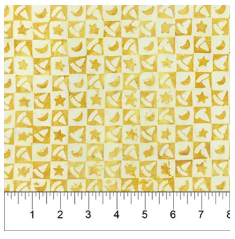 Banyan 83003-55 MIDNIGHT MAGIC - Checkerboard - Ginger 45" Fabric Per Yard Fabric Fanatics