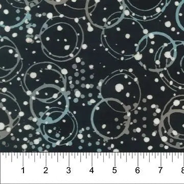 Banyan 83054-99 TABLESCAPE - Water Rings - Black 45" Fabric Per Yard Fabric Fanatics