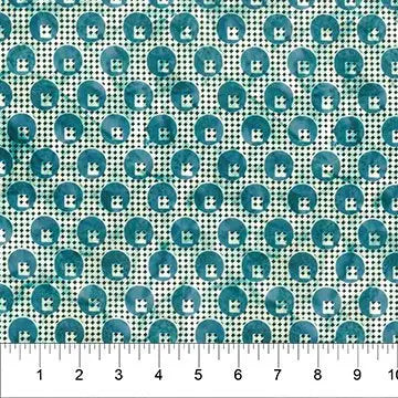 Banyan 83098-63 DOT PLAID - Teal 45" Fabric Per Yard Fabric Fanatics