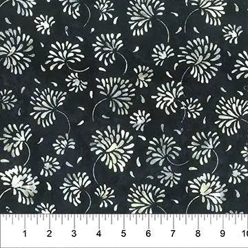 Banyan 83130-98 FRAGRANT - Pressed Flowers - Soot 45" Fabric Per Yard Fabric Fanatics