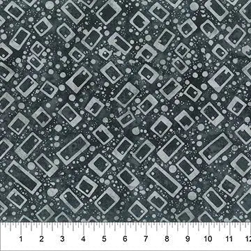 Banyan 83145-97 Quilting Is My Voice - Angled Mod Graphic - Ebony 45" Fabric Per Yard Fabric Fanatics
