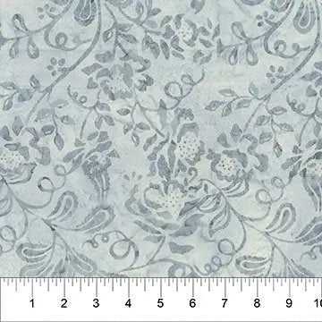 Banyan 83180-92 GARDEN SPIRIT Floral Spray - Smoke 45" Fabric Per Yard Fabric Fanatics