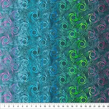 Banyan 83202-627 WHIRLPOOL - Movement - Peacock 45" Fabric Per Yard Fabric Fanatics