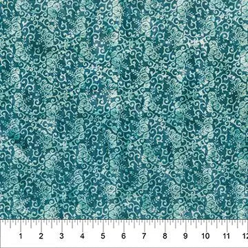 Banyan 83221-68 - Decorative Carving - Smoky Teal 45" Fabric Per Yard Fabric Fanatics