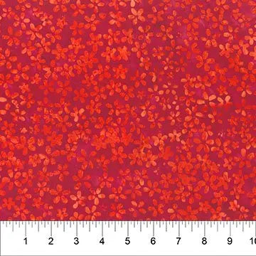 Banyan 83283-24 ARCTIC FUN Tossed Flower - Lipstick Red 45" Fabric Per Yard Fabric Fanatics