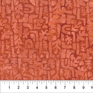 Banyan 83311-37 Organics - Burnt Russet - Organic Shapes 45" Fabric Per Yard Fabric Fanatics