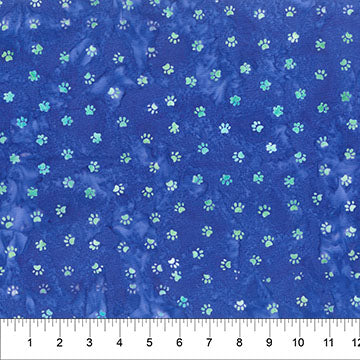 Banyan 83363-45 MEOW MEOW - Kitty Paws - Cobalt Blue 45" Fabric Per Yard