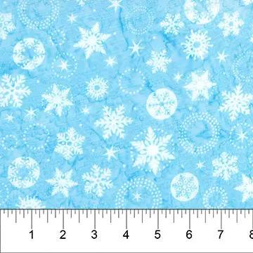 Banyan 83462-46- Christmas Cheer Snowfest - Sky Blue 45" Fabric Per Yard Fabric Fanatics