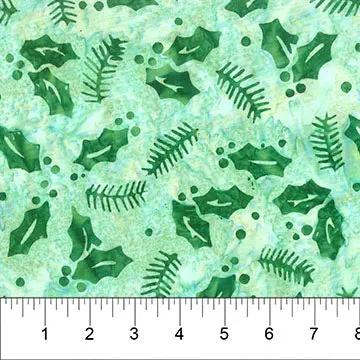 Banyan 83463-70 - Christmas Cheer Greenery - Mint 45" Fabric Per Yard Fabric Fanatics