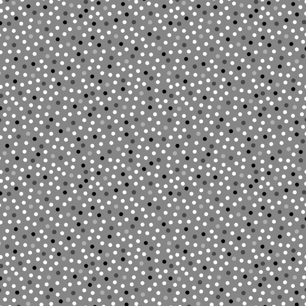 Barely Basics Lots a Dots Quilting Cuddle Gray Fabric Per Yard