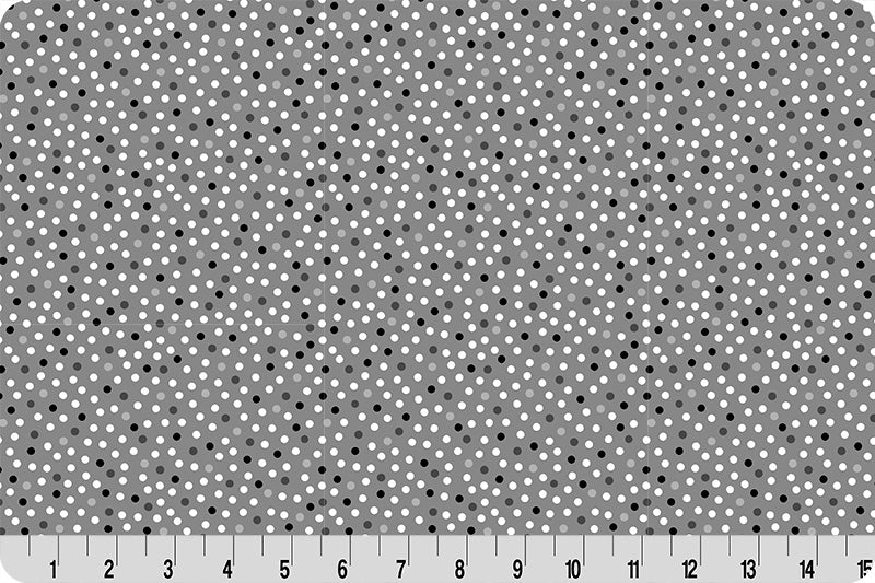 Barely Basics Lots a Dots Quilting Cuddle Gray Fabric Per Yard
