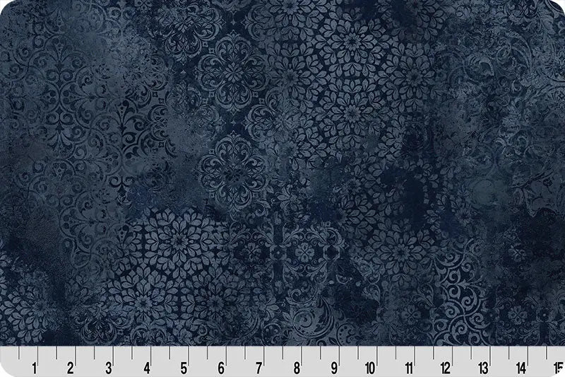 Barely Basics Stone Wash Quilting Cuddle Navy Fabric - ( 1 Yard Pack ) Shannon Fabrics