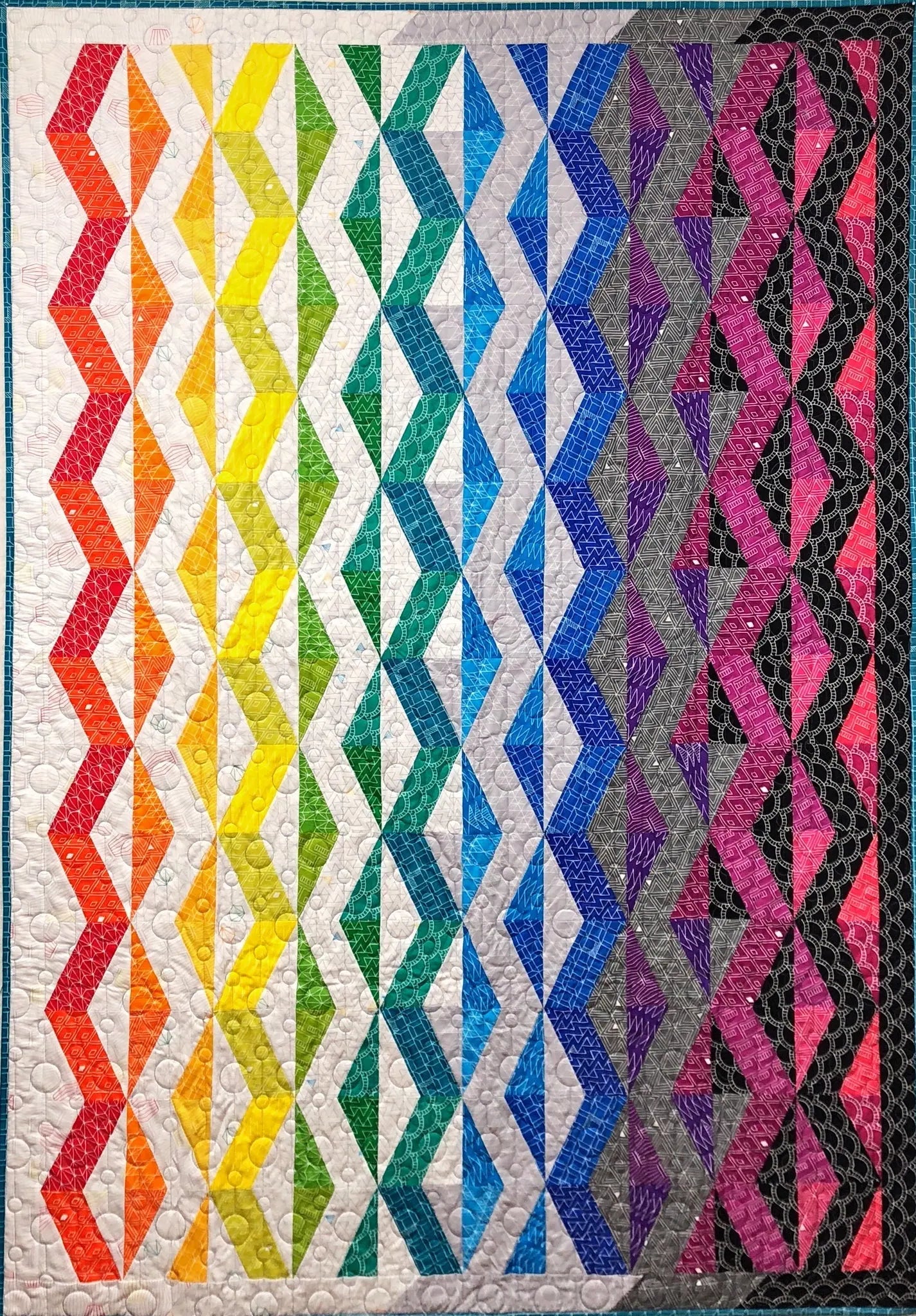 BasiX Reflection Pattern Cactus Queen Quilt Company