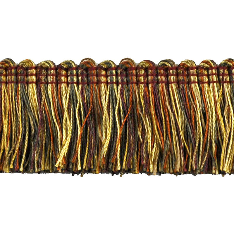 Basics Collection - 1 1/2" Brush Fringe (25 YD ROLL) - BF-4900-70/136 Eggplant and Lt. Olive