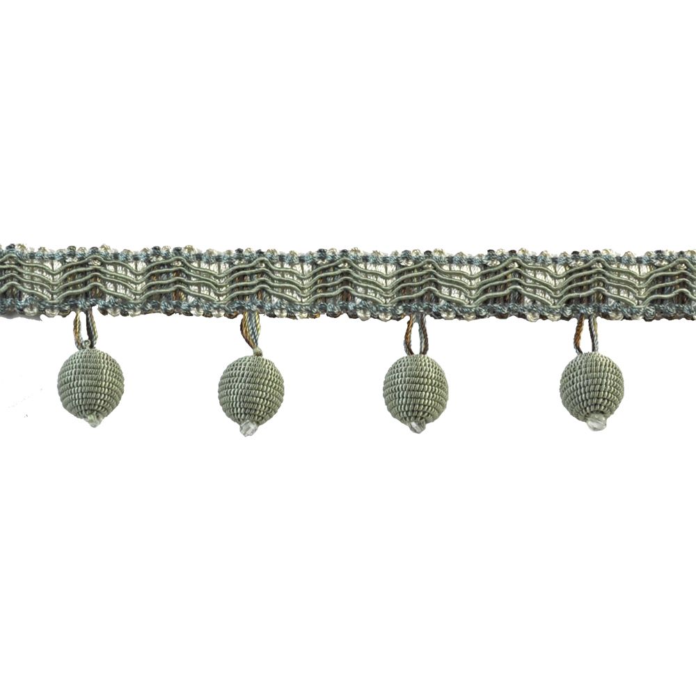 Basics Collection - 1 1/2" length Ball Fringe (25 Yard Roll) - BF-4300-11/28 Grey and Beige