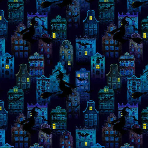 Batty Witch Digital Cuddle Multi Fabric per yard Shannon Fabrics