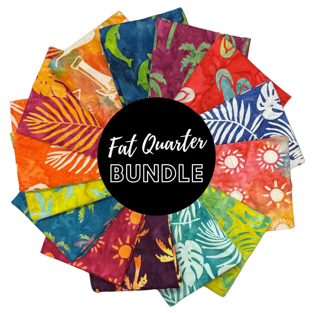 Beachy Batiks Fat Quarter Bundle - Set of 14 Linda's Electric Quilters