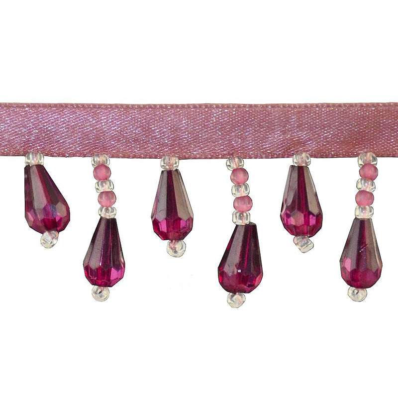 Beaded Fringe - 1 1/2" width (15 Yard Roll) - BB-902-42 Fuchsia